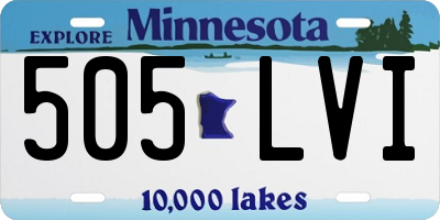MN license plate 505LVI