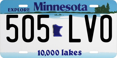 MN license plate 505LVO