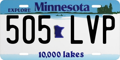 MN license plate 505LVP