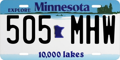 MN license plate 505MHW