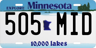 MN license plate 505MID