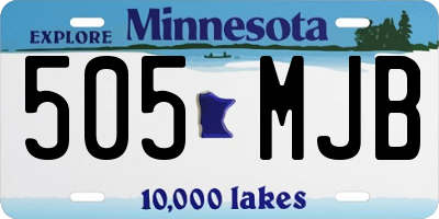 MN license plate 505MJB