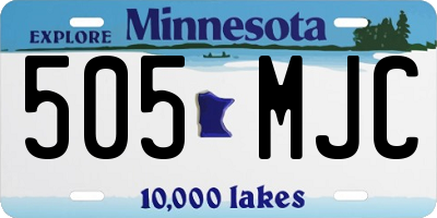 MN license plate 505MJC