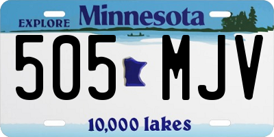 MN license plate 505MJV