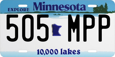 MN license plate 505MPP