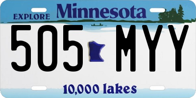 MN license plate 505MYY