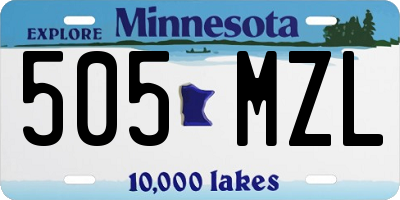 MN license plate 505MZL