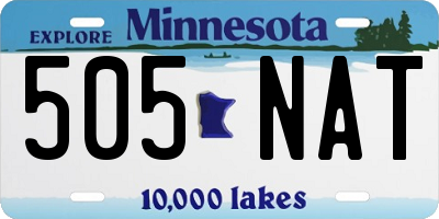MN license plate 505NAT