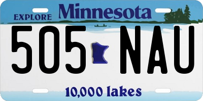 MN license plate 505NAU