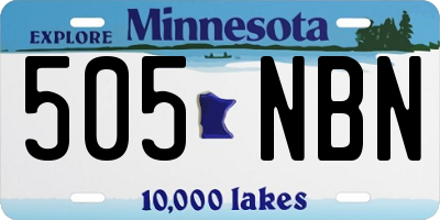 MN license plate 505NBN