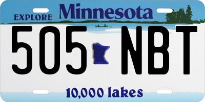 MN license plate 505NBT