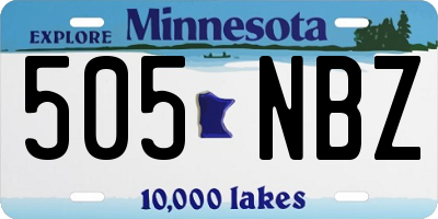 MN license plate 505NBZ