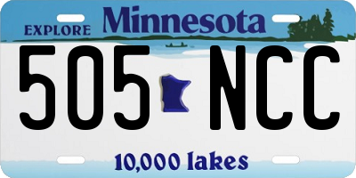 MN license plate 505NCC