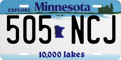 MN license plate 505NCJ