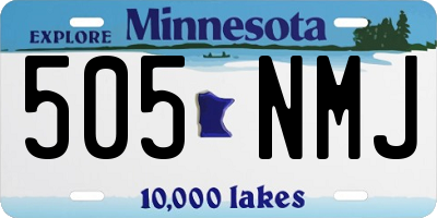 MN license plate 505NMJ