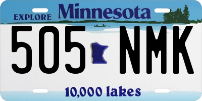 MN license plate 505NMK