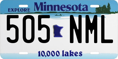 MN license plate 505NML