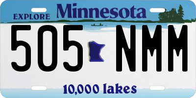 MN license plate 505NMM