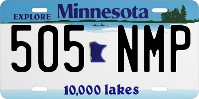 MN license plate 505NMP