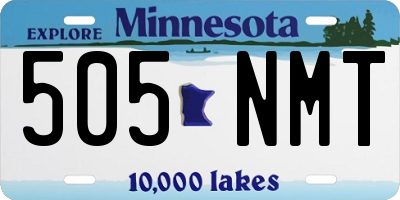 MN license plate 505NMT