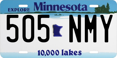 MN license plate 505NMY