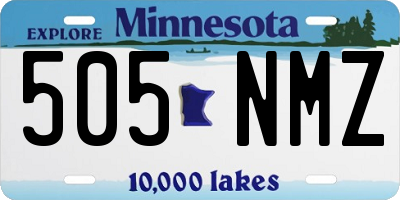 MN license plate 505NMZ