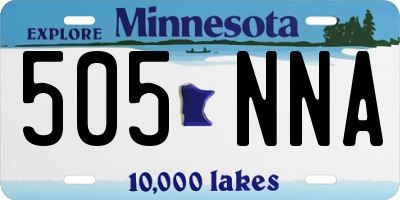 MN license plate 505NNA