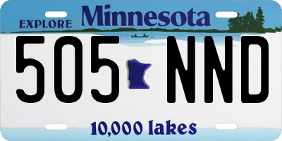 MN license plate 505NND