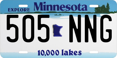 MN license plate 505NNG
