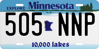 MN license plate 505NNP