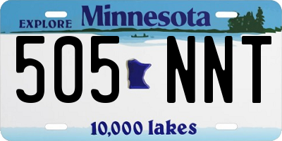 MN license plate 505NNT