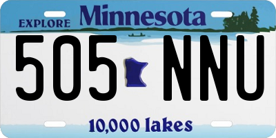 MN license plate 505NNU