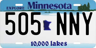 MN license plate 505NNY
