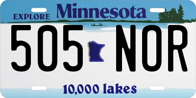 MN license plate 505NOR