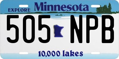 MN license plate 505NPB