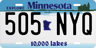 MN license plate 505NYQ