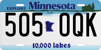 MN license plate 505OQK