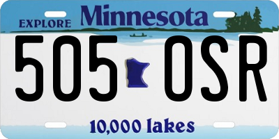 MN license plate 505OSR