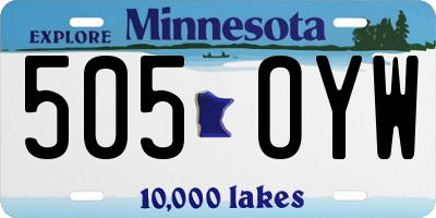 MN license plate 505OYW