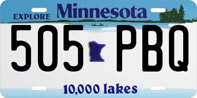 MN license plate 505PBQ
