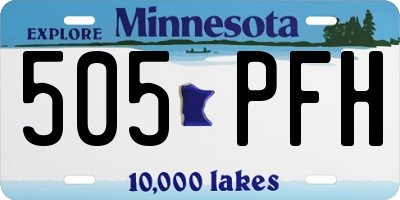 MN license plate 505PFH