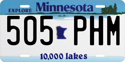 MN license plate 505PHM