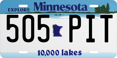 MN license plate 505PIT