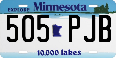 MN license plate 505PJB