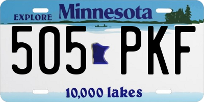 MN license plate 505PKF