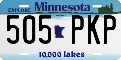 MN license plate 505PKP