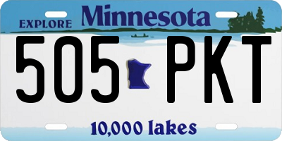 MN license plate 505PKT