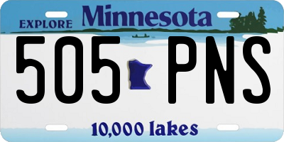 MN license plate 505PNS