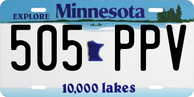 MN license plate 505PPV