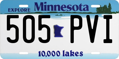MN license plate 505PVI